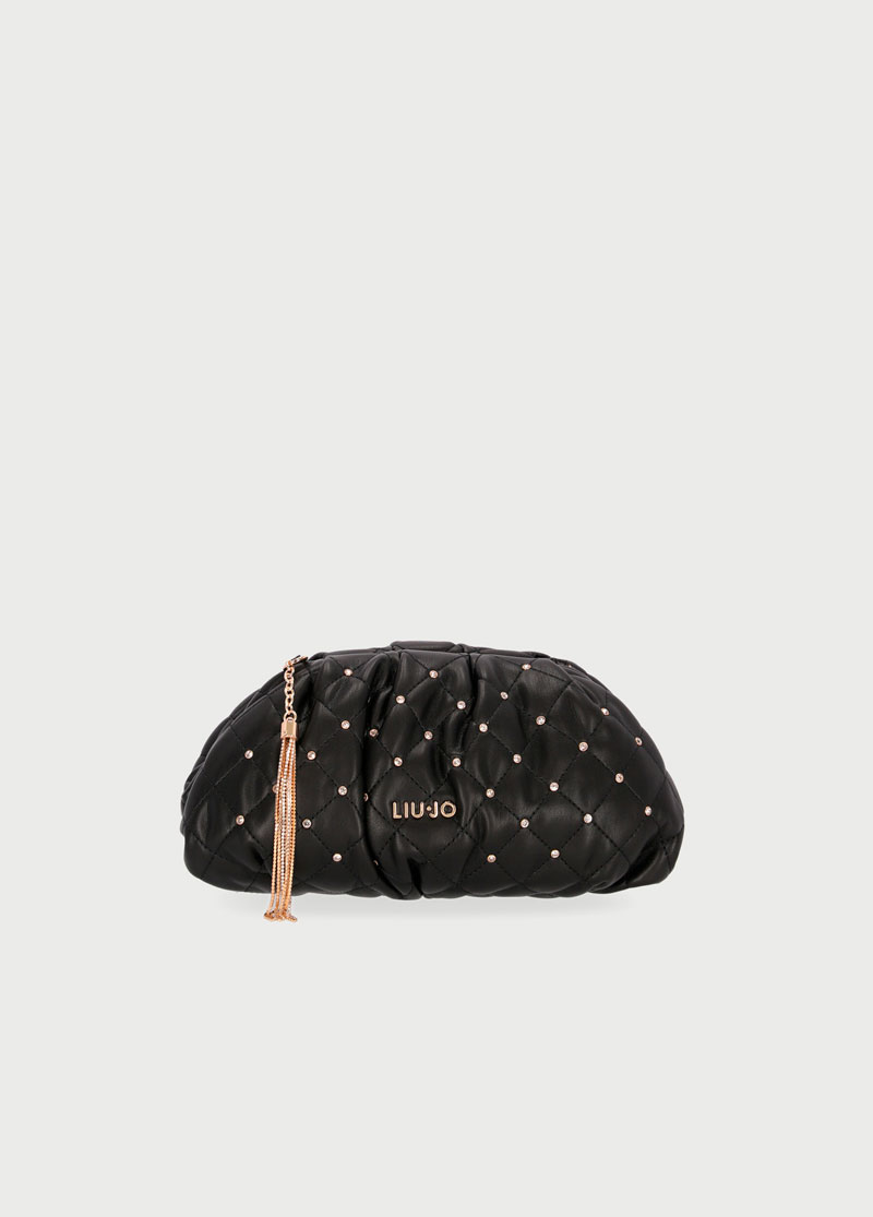 LIU-JO Pochette matelassé con pietre gioiello Colore Nero